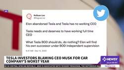 Tesla Investors Blaming CEO Elon Musk For Car Company's Worst Year News Clip