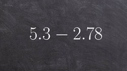 Learn how to subtract two decimals from each other Instructional Video
