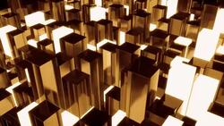 4K Unique Cubic Design. Stock Footage