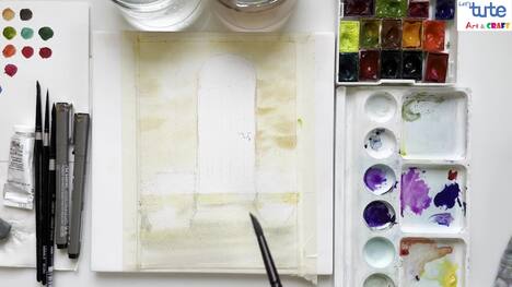 Painting a Door Covered with Bougainvillea: Watercolor Tutorial