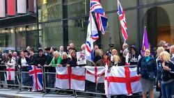 Right-Wing Leader Tommy Robinson Apears In Court On Charges Of Contempt Stock Footage