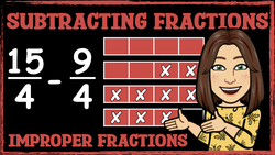 Subtracting Proper Fractions and Converting to Mixed Numbers Instructional Video