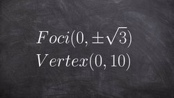 Writing the equation of an ellipse given the foci and a vertex Instructional Video