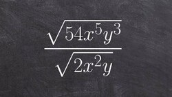 Learning how to divide the square root of two expressions Instructional Video