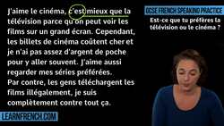 GCSE French Speaking: Do you prefer television or the cinema? Instructional Video