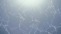 Light gray with white plexus lines Abstract Polygonal Geometrical with connected polygons plexus points, dots, lines, triangles Seamless Loop Animation For network, Medical, Science, engineering Stock Footage