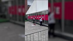 'Genocide' graffiti sprayed on entrance to Labour party conference News Clip