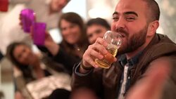 Friends Taking a Selfie at House Party Stock Footage
