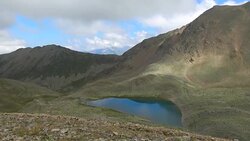 View lake scenes in mountains, national park Dombai, Caucasus, Russia, Europe Stock Footage