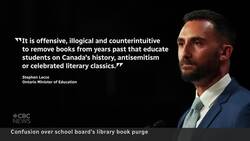 Confusion over school board’s library book purge News Clip