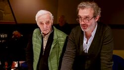 Last recording of Charles Aznavour Stock Footage