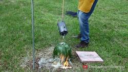 Pouring Molten Aluminum In a Watermelon. Awesome Surprise! Instructional Video