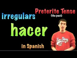 02 Spanish Lesson - Preterite - irregulars - hacer Instructional Video
