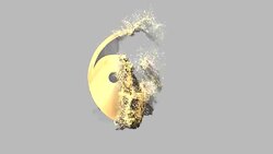 Taoism or Daoism Religious symbol Particles Animation, Magical Particle Dust Animation of Religious Taoism or Daoism Sign with Rays. Stock Footage