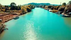 Aerial view of Ağva - Yesilcay Stock Footage