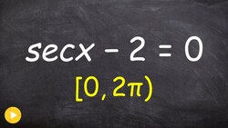 How to solve a trigonometric equation with secant Instructional Video
