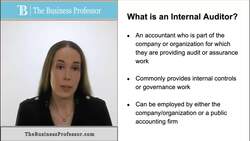 What is an Internal Auditor? Instructional Video