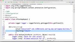 Spring Framework Master Class - Java Spring the Modern Way - Step 05 - Using the @After, @AfterReturning, @AfterThrowing Advices Instructional Video