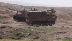 CLEAN : Israeli army undertakes an artillery exercise in occupied West Bank News Clip