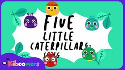 Five Little Caterpillars | 5 Little Caterpillars | Nursery Rhyme |The Kiboomers | Kids Songs | Instructional Video
