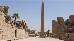 Egypt, Luxor - Karnak Temple - Obelisk of Thutmosis Stock Footage
