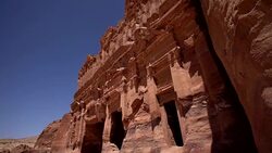 Petra - Tombs in the southern part of the city Stock Footage