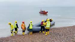 Migrants arrive into Dungeness, Kent News Clip