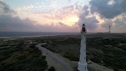 Flight Over Paradise: Drone Explores Iconic Aruba Landmarks Stock Footage