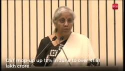 FM Nirmala Sitharaman tax officials after GST collection crosses Rs1.6 lakh crore mark in June News Clip