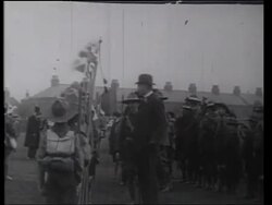 Declaration of war 1914. Lord Kitchener, rallies, and the prohibition parade Stock Footage