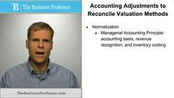 Accounting Adjustments to Reconcile Valuation Methods Instructional Video