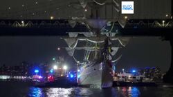 Mexican navy tall ship hits Brooklyn Bridge, snapping masts, killing 2 crew members News Clip