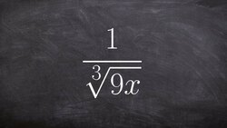 Simplifying an expression when the cube root of an expression is on the denominator Instructional Video