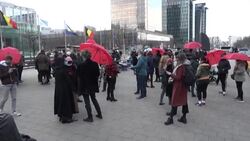 CLEAN : Sex workers in Brussels demonstrate for recognition by government News Clip