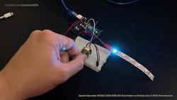 Speed-Adjustable WS2812 5050 RGB LED Strip Pattern w/Arduino Uno & B10k Potentiometer Instructional Video