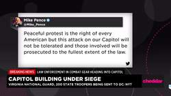 Protesters Breach Capitol Building, Forcing Senate and House Out of Chambers News Clip