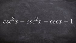 How to use factoring by grouping to simplify a trig expression Instructional Video