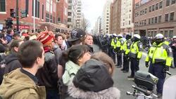 People protesting against Trump's inauguration News Clip