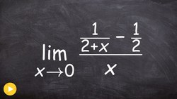 How to evaluate a limit with fraction in the numerator and denominator Instructional Video