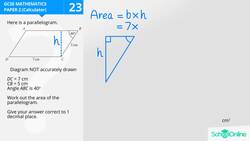 GCSE Secondary Maths Age 13-17 - Geometry & Measures: Parallelogram - Explained Instructional Video