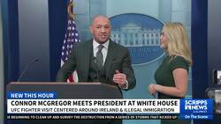 Controversial MMA star Conor McGregor warns Ireland is 'losing its Irishness' in White House visit News Clip