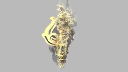 Trident of Shiva Religious symbol Particles Animation, Magical Particle Dust Animation of Religious Trident of Shiva Sign with Rays. Stock Footage