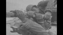 Figures of Iwo Jima statue set into place at Arlington News Clip