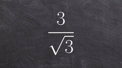 Simplifying a radical expression by rationalizing the denominator Instructional Video