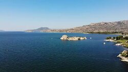 Ruins of Ancient City Heracleia in Lake Bafa Stock Footage