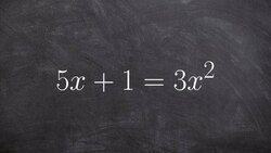 Learning to solve a quadratic with two irrational solutions using quadratic formula Instructional Video