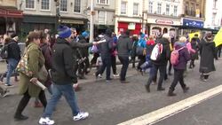 Anti-mandatory Vaccine protest in Bristol News Clip