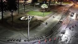 CLEAN : TIMELAPSE: Reconstruction of Montevideo square after Netflix filming News Clip
