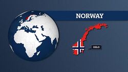 Earth Sphere Map and Norway Country Map with National Flag Stock Footage
