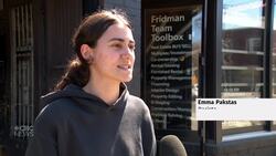 Wooden post in Little Italy transformed into 3-metre tall LEGO tower News Clip